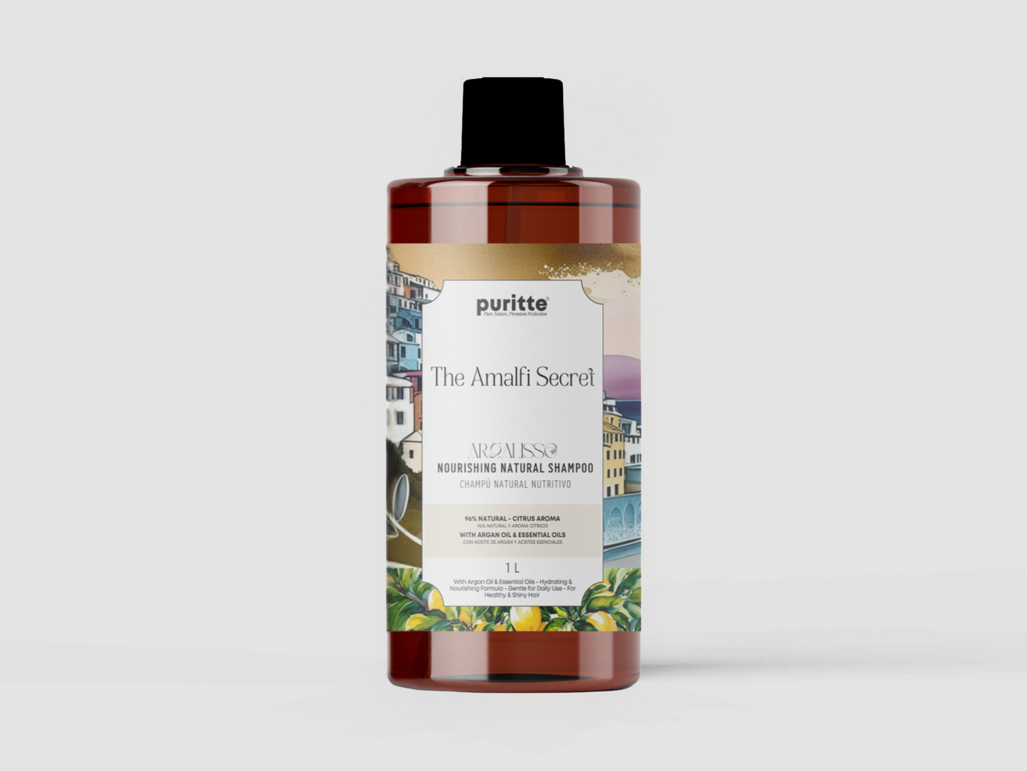 The Amalfi Secret - Champú Natural Hidratante con Aceite de Argán y Aroma Cítrico