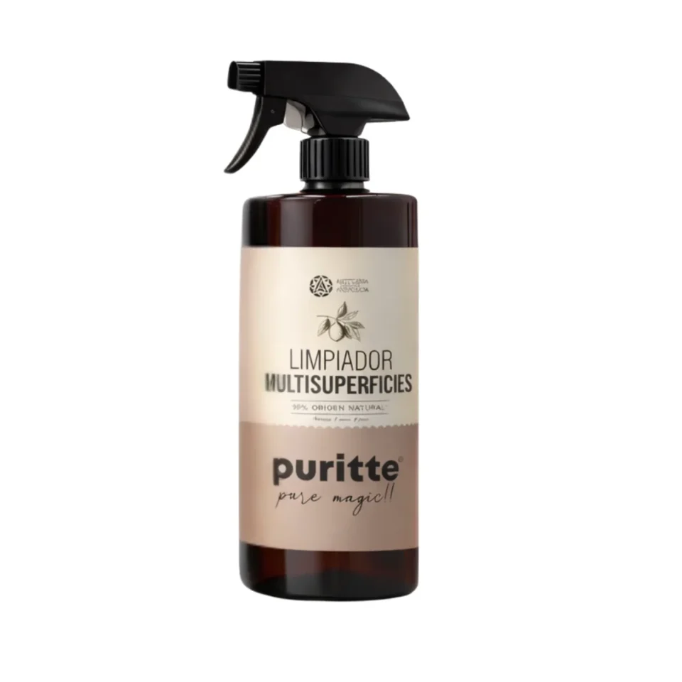 Nettoyant Multi-Surfaces naturel Puritte en flacon ambré avec vaporisateur, 98 % d’origine naturelle